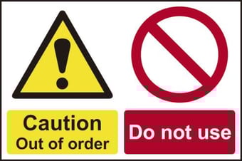 Picture of Spectrum Caution Out Of Order Do Not Use - RPVC 300 x 200mm - SCXO-CI-13906