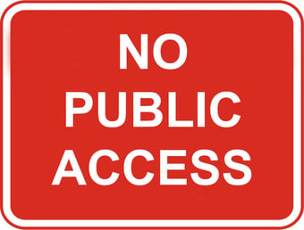 picture of Street Signs - No Public Access - 300 x 450Hmm - Reflective - 3mm Aluminium - [AS-TR189-ALU]