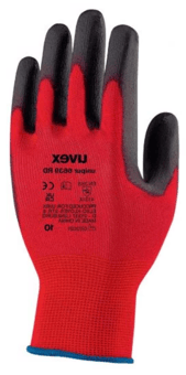 picture of Uvex Unipur 6639 PU RD Safety Gloves Red/Black - TU-60963