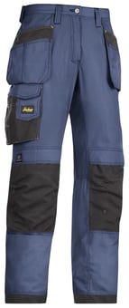 picture of Snickers - Craftsmen Holster Pocket Navy Blue /Black Trousers - Rip-Stop - SW-3213-9504