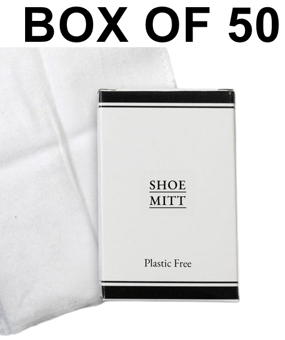 picture of Black & White 100% Cotton Shoe Mitt - Box of 50 - [MCS-WSBCSM] - (LP)