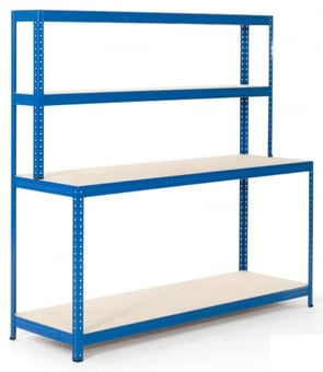 picture of BiGDUG Essentials Industrial Workstation - 900h x 1800w x 600d mm - Blue - [BDU-WSB]