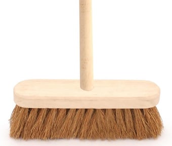picture of ProSolve 12 Inch Coco Broom with 4 Foot Handle - [PV-PVBRO12C4B]