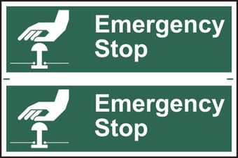 picture of Emergency stop – PVC 300 x 200mm - IH-1543