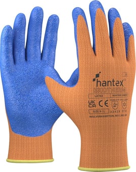 picture of Hantex EKOTHERM Thermal Latex Grip Glove Hi Vis Orange - UC-HTX-EKOTHERM-HVO