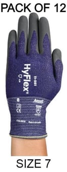picture of Ansell HyFlex 11-561 Nitrile Palm Coated Grey Gloves - Size 7 - Pack of 12 - Pair - AN-11-561-7X12 - (AMZPK)