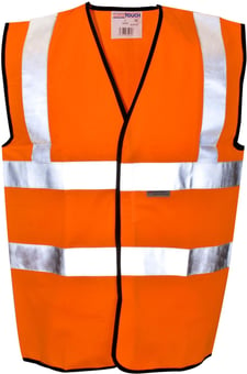 Picture of Orange Non Pull Apart Hi-Vis Vest High Quality Reflective Tape - ST-35281