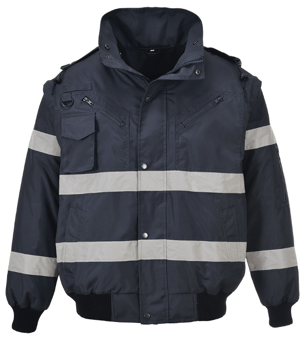 Picture of Portwest S435 Iona 4-in-1 Bomber Jacket Navy Blue - PW-S435NAR