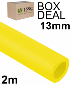 picture of Hi Vis Yellow 13mm Scaffold Protection Foam Tube 2m - Box Deal of 10 - [IH-ARM-PE-48/13-YE]