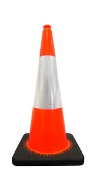 picture of Flexible PVC 50cm 2kg Road Cone - Virtually Unbreakable - [EH-RS50020C+20CM3M] - (DISC-W)