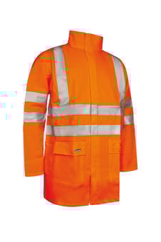 Picture of Lyngsoe Multinorm Hi-Vis Jacket in Extra Strong PVC - Hi-Vis Orange - LS-ARC-LR4055-05