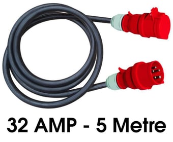 picture of Elite 415 Volt 32 Amp 5 Metre 3 Phase Extension Lead - [HC-EXL53P32A]