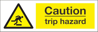 picture of Caution Trip Hazard Sign LARGE - 600 x 200Hmm - Rigid Plastic - [AS-WA95-RP]