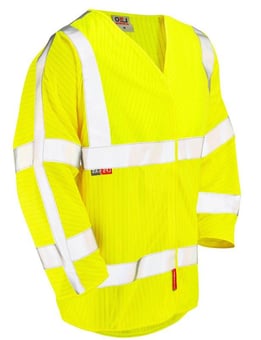 picture of Sticklepath - Yellow Hi-Vis Anti-Static 3/4 Sleeve Waistcoat - LE-S18-Y