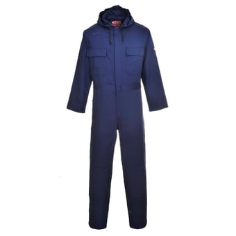 Picture of Portwest - Navy Blue Bizweld Hooded Coverall - [PW-BIZ6NAR]