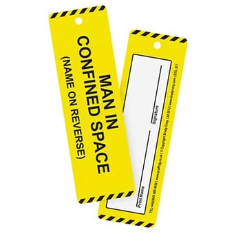 picture of Scafftag Entrytag Man In Confined Space insert - Single - [SC-EITL-577]