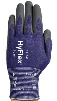Picture of Ansell HyFlex 11-561 Nitrile Palm Coated Grey Gloves - AN-11-561