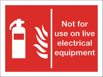 Picture of Not for Use on Live Electrical Equipment Sign - 200 X 150Hmm - Rigid Plastic - [AS-FI46-RP]