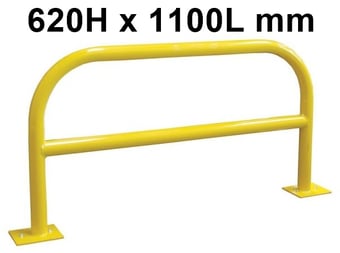 picture of QMP Pallet Racking Protection Barrier - 620H x 1100L mm - [QM-RBMODB1100YX]