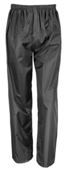 picture of Result Core Junior Rain Waterproof Trousers - Black - BT-R226J-BLK