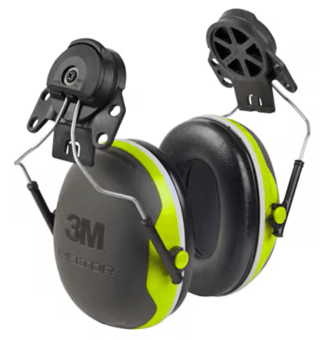 picture of 3M Peltor X4 Earmuffs Hi-Viz - Helmet Mounted - [3M-X4P3]