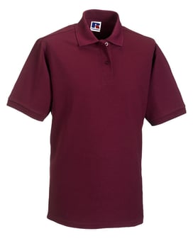 picture of Russell Hardwearing Unisex Polo Shirt - Burgundy Red - BT-599M-BURGUNDY