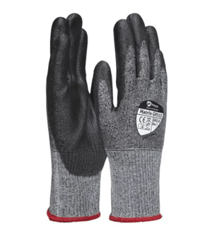 picture of Polyco Matrix GH315 Cut Resistant PU Palm Coated Glove Grey/Black - BM-GH315