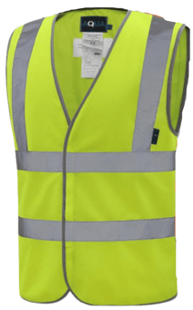 picture of AQUA Hi Vis Mesh Waistcoat Yellow - FU-WC002-0000-034