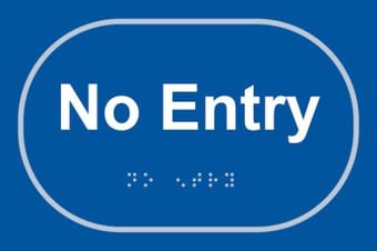Picture of No entry - Taktyle (225 x 150mm) - SCXO-CI-TK0400WHBL