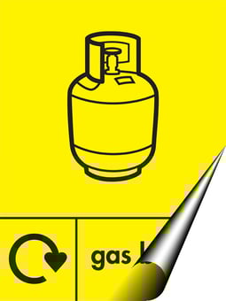 picture of Recycling Signs - Gas Bottles - 300 X 400Hmm - Self Adhesive Vinyl - [AS-WR60-SAV]