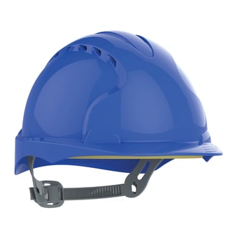 picture of JSP - The New EVO 3 Vented - Blue Safety Helmet - Standard Peak & Slip Ratchet Harness - [JS-AJF160-000-500]  - (HY)