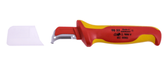 picture of Boddingtons Electrical Insulated Cable Hook Knife with Guide Blade - 47mm Blade Length - [BD-288700]