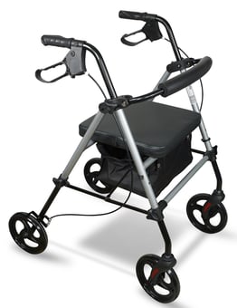 picture of Aidapt Lightweight Four Wheeled Rollator - 8 Inch Wheel - Silver - [AID-VP176S]