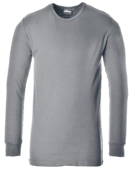 picture of Polycotton Thermal Long Sleeve T-Shirt - Grey - PW-B123GRR