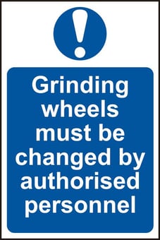 Picture of Spectrum Grinding wheels must be changed by authorised personnel - PVC 200x300mm - SCXO-CI-0106