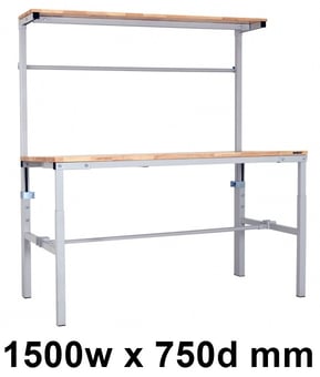 picture of BiGDUG Height Adjustable Packing Workstation - 1500w x 750d mm - Upper Shelf - [BDU-BDMDPBC1575H]