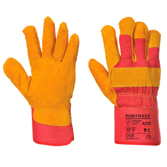 Picture of Portwest A225 Fleece Lined Rigger Red Gloves - Box Deal 72 Pairs - [IH-PWA225RER]