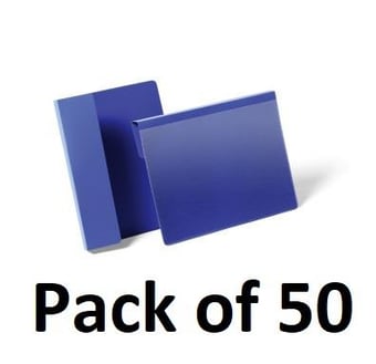 picture of Durable - Pallet Hanging Pocket A5 Landscape 230 x 259 mm - Dark Blue - Pack 50 - [DL-172207]