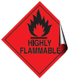 picture of Highly Flammable Label - 100 X 100Hmm - Self Adhesive Vinyl - [AS-DA3-SAV]