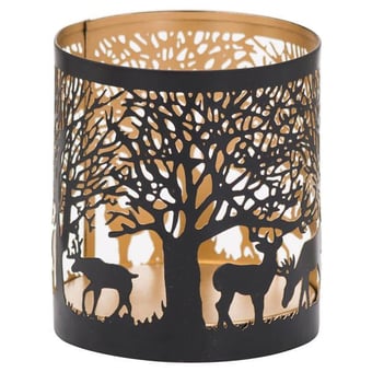 picture of Hill Interiors Small Glowray Stag In Forest Lantern - [PRMH-HI-21104] - (HP)