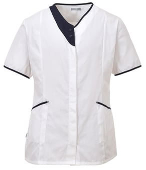 picture of Portwest - Ladies Modern Tunic - White - Kingsmill 190g - PW-LW13WHR - (DISC-W)
