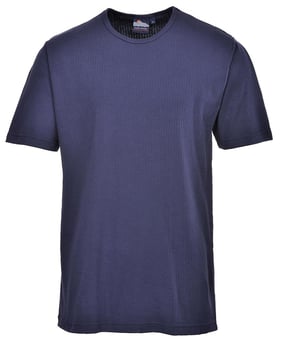picture of Polycotton Thermal Short Sleeve T-Shirt - Navy Blue - PW-B120NAR