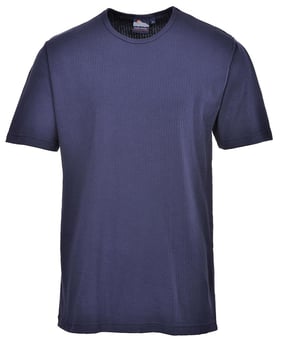 Picture of Polycotton Thermal Short Sleeve T-Shirt - Navy Blue - PW-B120NAR