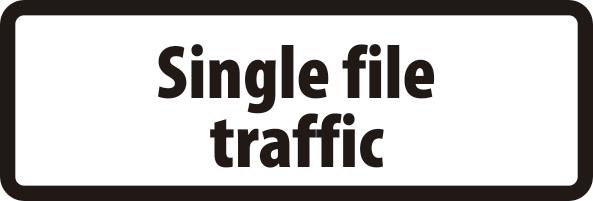 picture of Spectrum Supplementary Plate ‘Single File Traffic’ – ZIN 685 x 275mm – [SCXO-CI-14735]