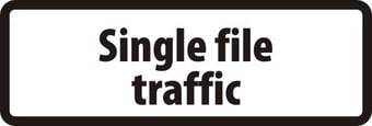 Picture of Spectrum Supplementary Plate ‘Single File Traffic’ - ZIN 685 x 275mm - [SCXO-CI-14735]