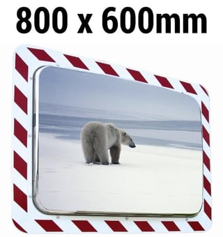 picture of ANTI-FROST AND ANTI-CONDENSATION TRAFFIC MIRROR - 800 x 600mm - To View 2 Directions - 6 Year Guarantee - [VL-858AB]