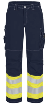 Picture of Tranemo Tera TX Flame Retardant Hi-Vis Trousers - Yellow/Navy - Tall Leg - TO-582181-94T