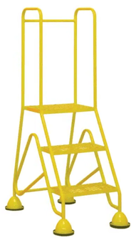 picture of Slingsby Multi Glide Premium Platform Steps - 3 Treads - Yellow - [SLB-434889] - (LP)