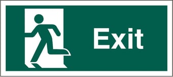 Picture of Exit Sign Man on Left - 300 x 150Hmm - Rigid Plastic - [AS-SA51L-RP]