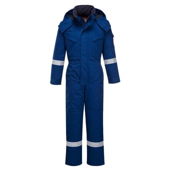 picture of Portwest - Royal Blue Flame Resistant Anti-Static Winter Coverall - PW-FR53RBR
